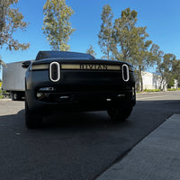 Front Bumper Light Bar Vinyl "Rivian"Letters - Fits 2021 - 2024 Rivian R1S / R1T Vehicles