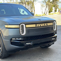 Front Bumper Light Bar Vinyl "Rivian"Letters - Fits 2021 - 2024 Rivian R1S / R1T Vehicles