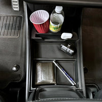 Under Dashboard Lower Center Console Tray with Cupholder - Fits 2022 - 2024 Rivian R1S / R1T Vehicles