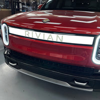 Front Bumper Light Bar Vinyl "Rivian"Letters - Fits 2021 - 2024 Rivian R1S / R1T Vehicles