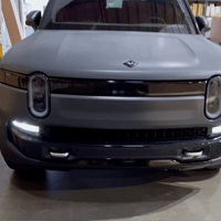 Front Bumper Light Bar Vinyl "Rivian"Letters - Fits 2021 - 2024 Rivian R1S / R1T Vehicles