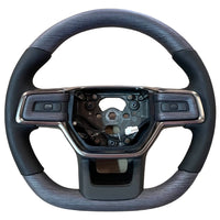 Wood Heated Steering Wheel (Dark Ash Wood or Warm Ash Wood) - $1300 - Fits Rivian R1S / R1T Vehicles Plus Core Charge