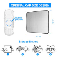 Sunshade w/ Magnet & Block Out Sheet - Compatible with Rivian R1T Vehicles