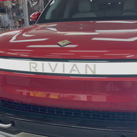 Front Bumper Light Bar Vinyl "Rivian"Letters - Fits 2021 - 2024 Rivian R1S / R1T Vehicles