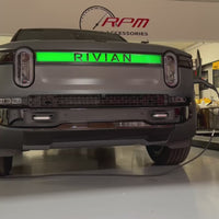 Front Bumper Light Bar Vinyl "Rivian"Letters - Fits 2021 - 2024 Rivian R1S / R1T Vehicles