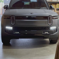 Front Bumper Light Bar Vinyl "Rivian"Letters - Fits 2021 - 2024 Rivian R1S / R1T Vehicles