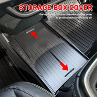 R1T/S Center Console Bottom Organizer with Cover Lid - Fits Rivian R1S/R1T