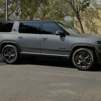 VINYL SPOKES COVERS FOR RIVIAN'S 21" SPORT WHEELS - BLACK / YELLOW