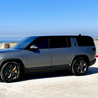 VINYL SPOKES COVERS FOR RIVIAN'S 21" SPORT WHEELS - BLACK / YELLOW