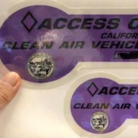 Calif. HOV Under Stickers Protection Film