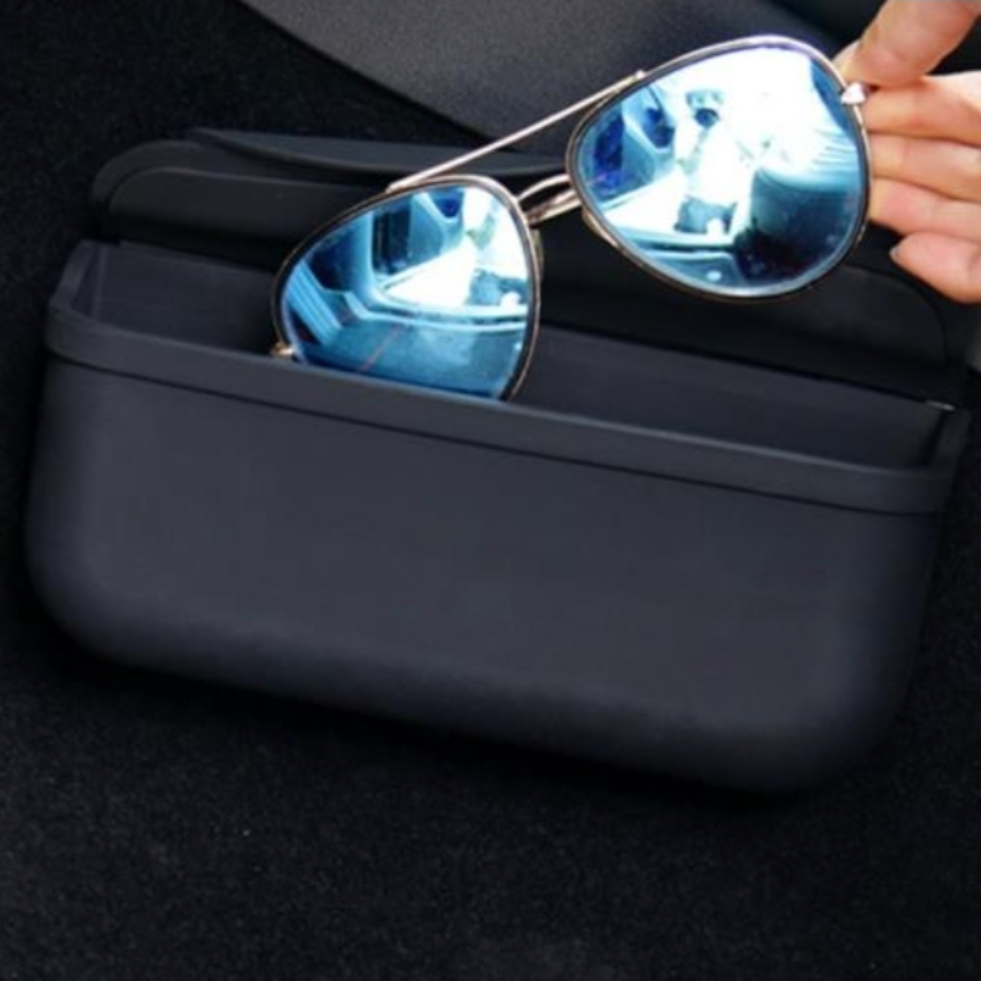 Sunglasses Storage Velcro Hold Box with Privacy Lid - Fits Rivian R1S ...